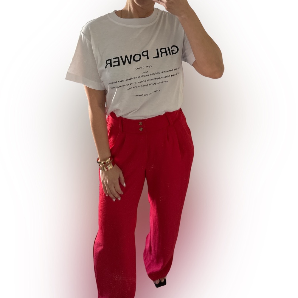 Tulle Red Pants